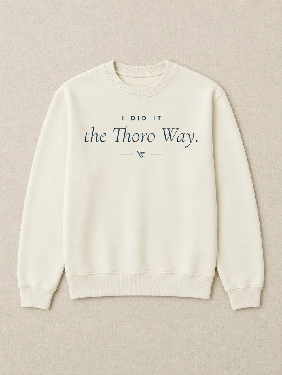 The Thoro Way Crewneck, Cream