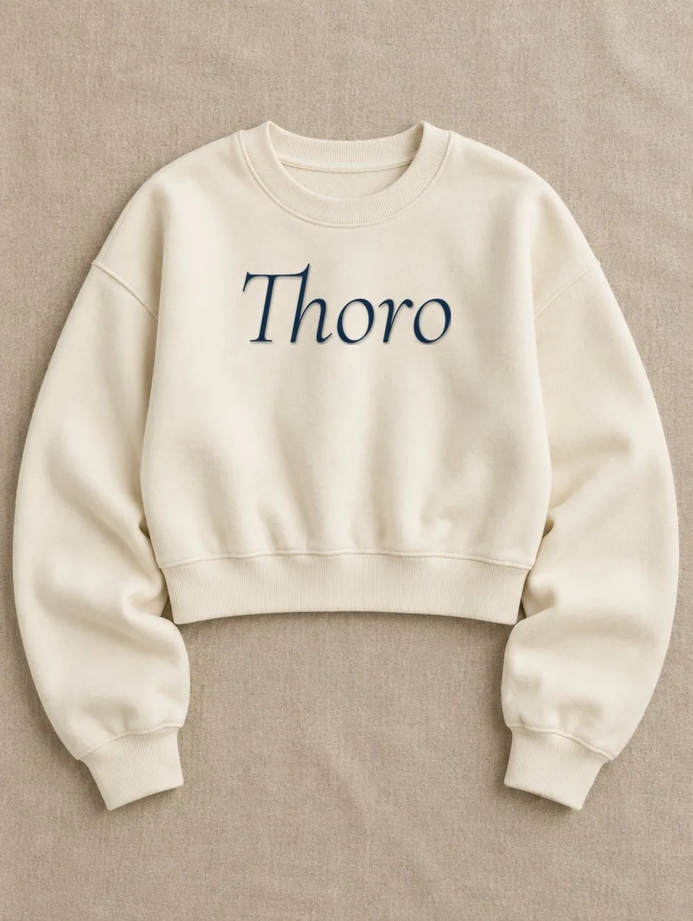 The Cropped Crewneck, Ivory
