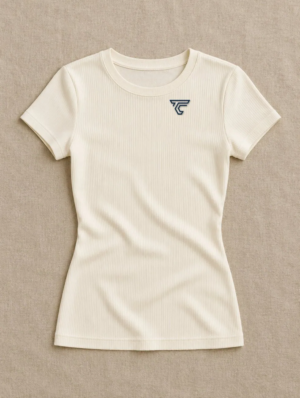 The Fitted Rib Tee, Ivory